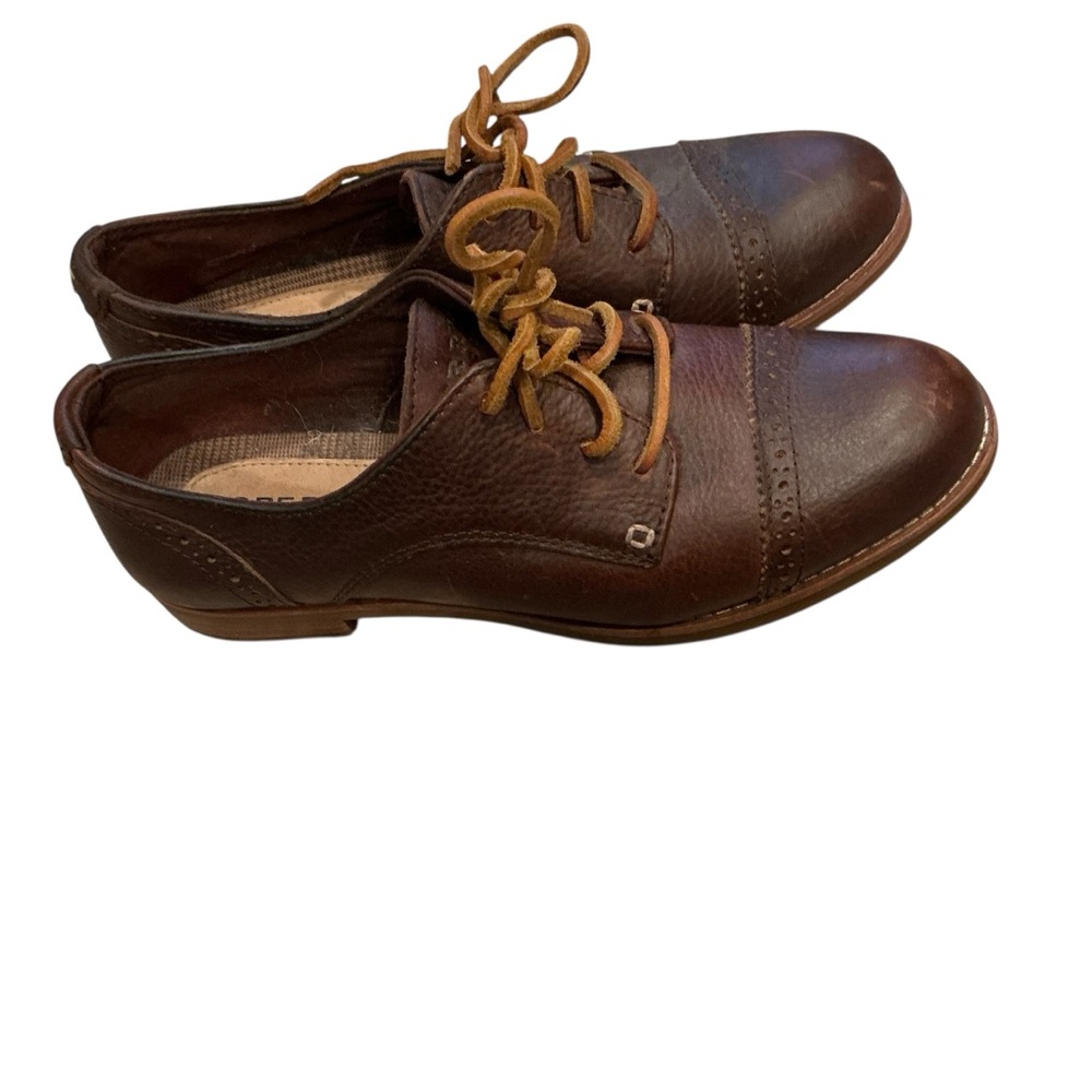 Sperry top-sider Bedford women’s brown leather derby shoes cap toe size 6.5 - Picture 2 of 7